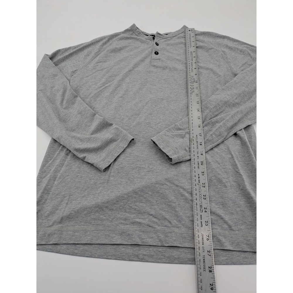 Public Rec Shirt Mens Large Gray Henley Go To Long Sleeve Performance Pullover - Picture 7 of 8